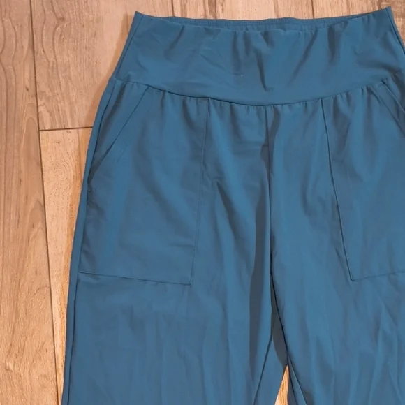 NWOT HALARA Blue High-Waisted Track Pants - Picture 4 of 8